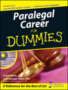 Paralegal Career For Dummies (eBook)